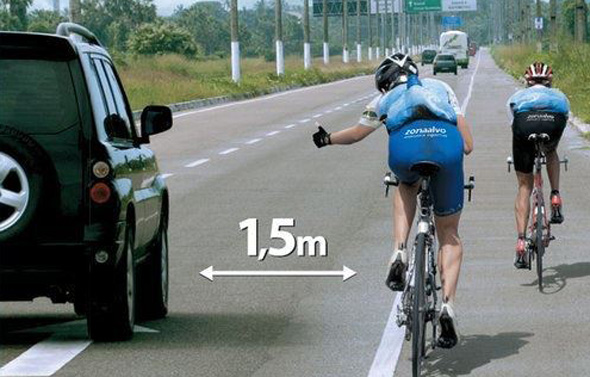A Distância que aproxima - 1,5 metros - Respeite o Ciclista